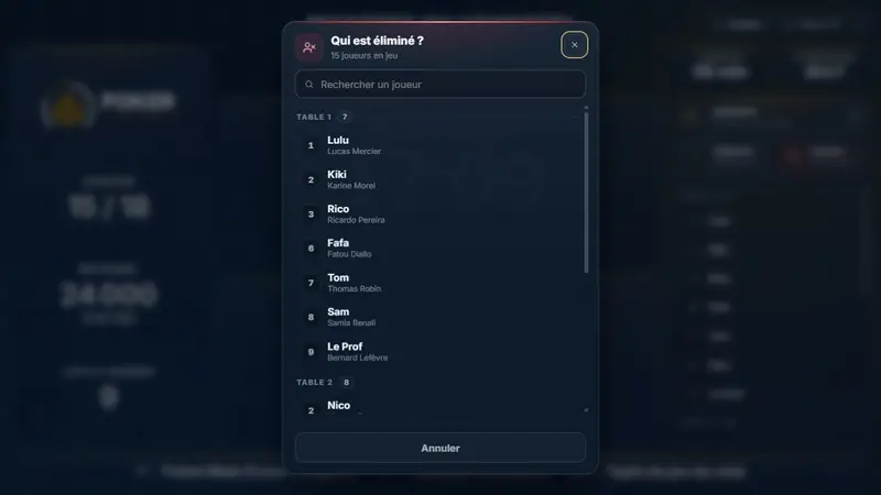 Élimination en Mystery Bounty : choix du killer puis ouverture d’un coffre qui révèle un lot