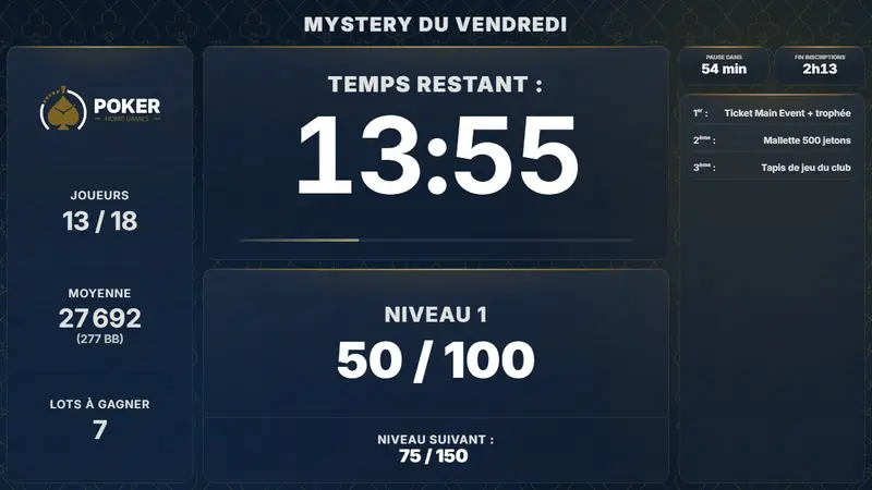 Le timer en mode TV, décompte en cours