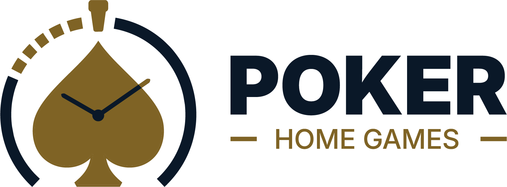 Logo Poker Home Games horizontal, or et bleu