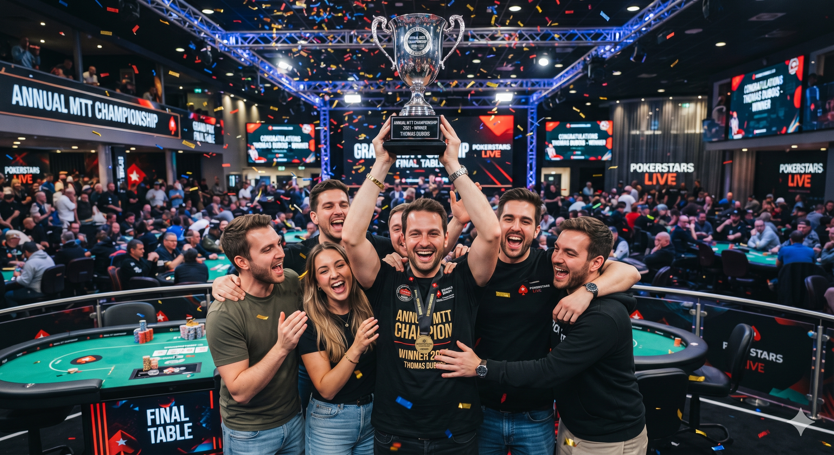 Exemple de classement d'un championnat de poker sur Poker Home Games