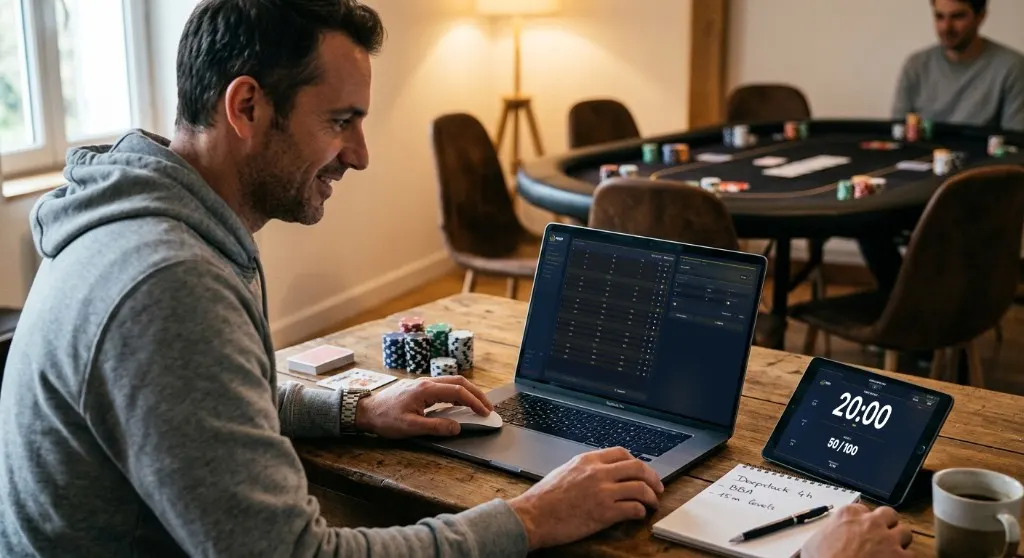 Préparation d’une structure de blindes Poker Home Games sur ordinateur et tablette
