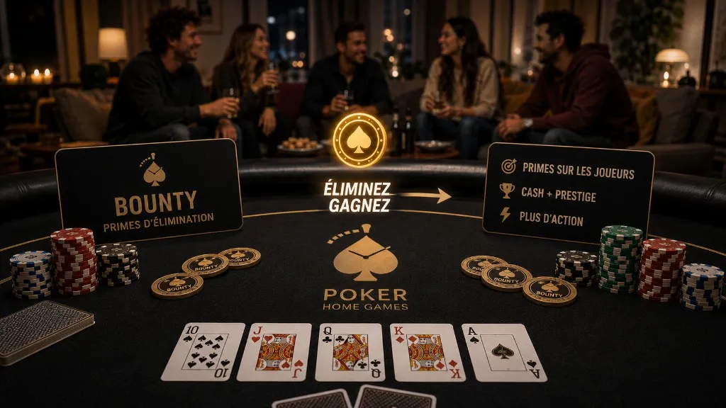 Table de poker mode Bounty — primes d’élimination Poker Home Games