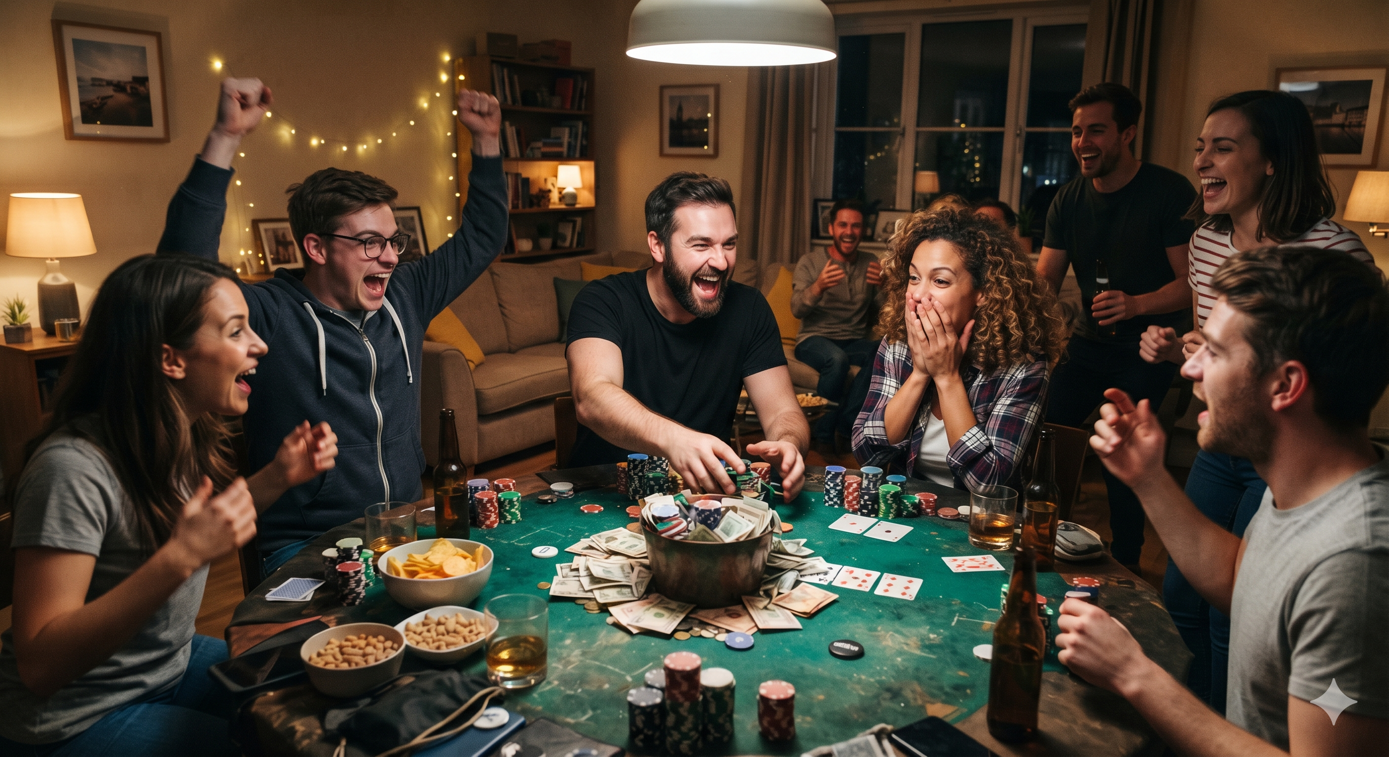 Joueur de poker rachetant des jetons à la table